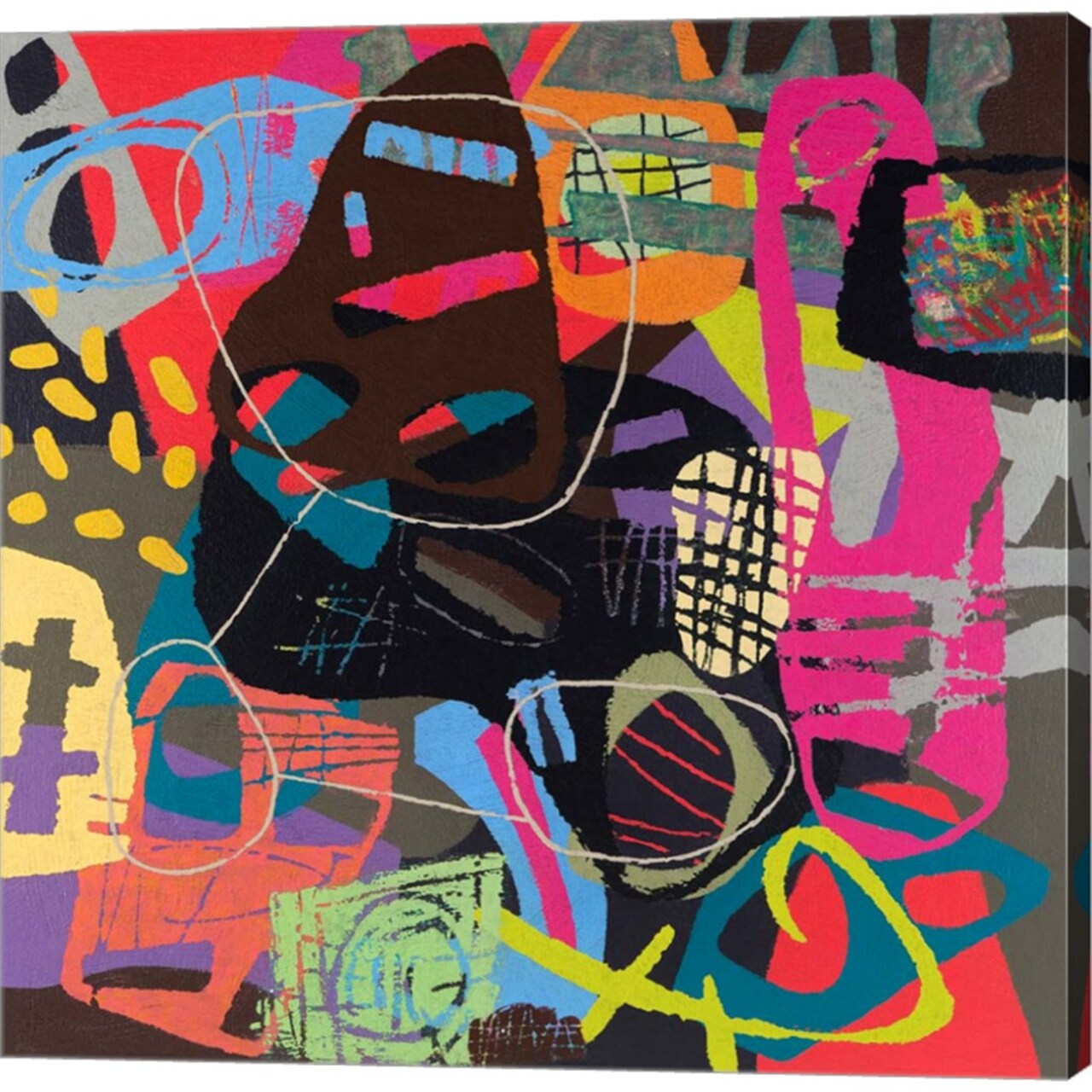 Conversations In The Abstract No. 111 by Downs 24" x 24" Canvas Wall Art